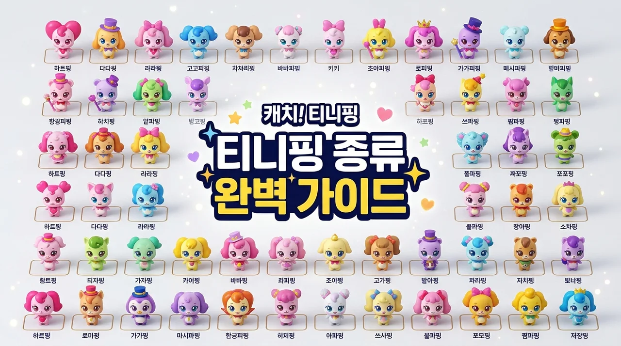 캐치 티니핑 종류 완벽 가이드: 시즌별 이름, 특징부터 희귀템까지!