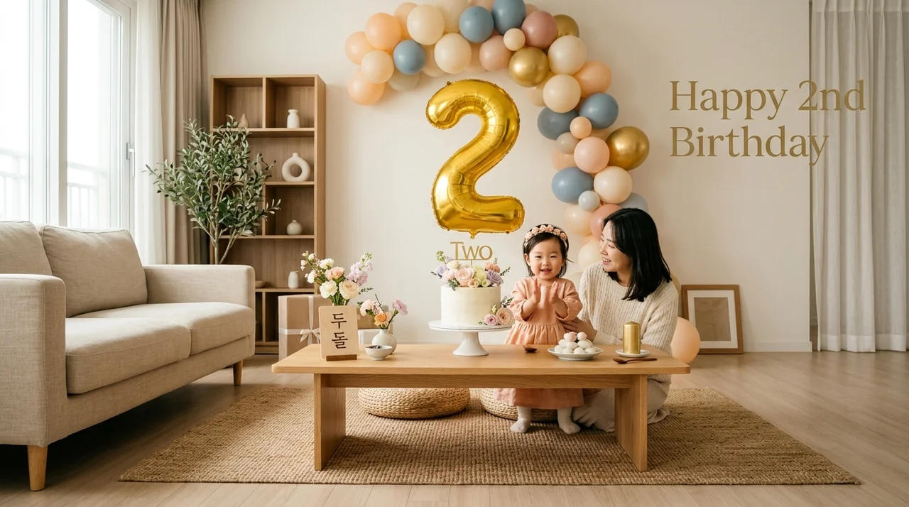 아기 두 돌 생일파티 준비 완벽 가이드: 홈파티 소품부터 체크리스트까지