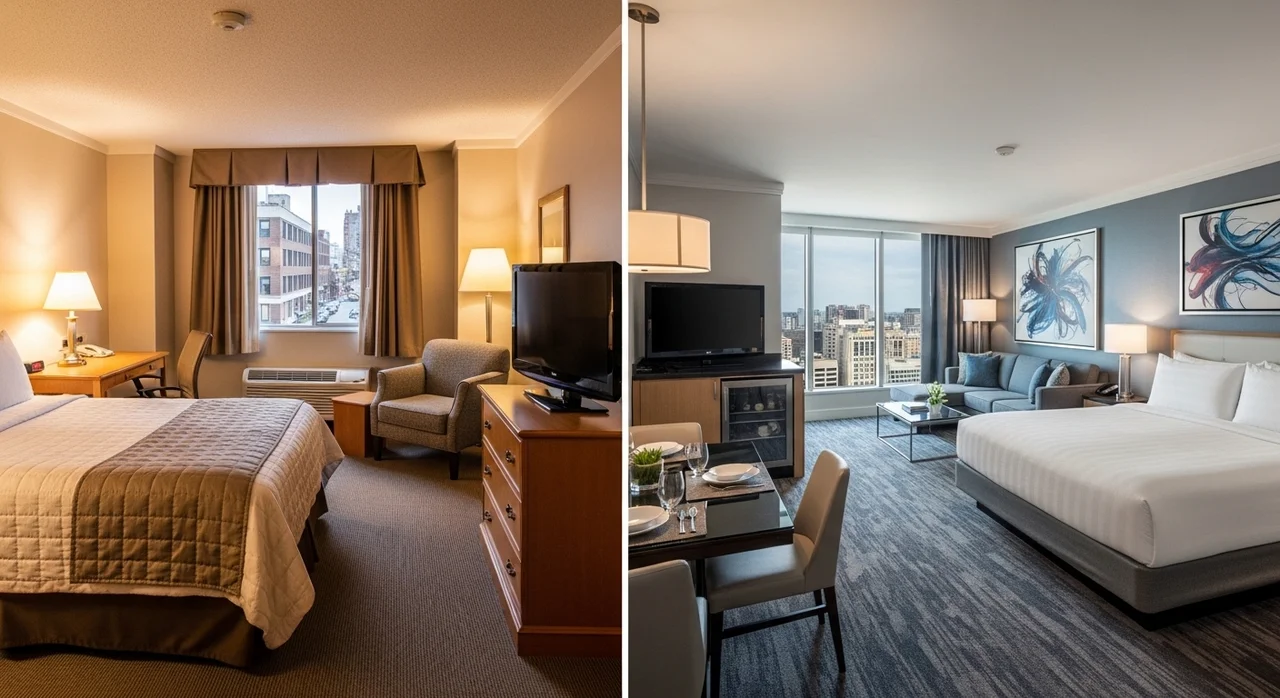 객실 타입 선택 가이드: 스탠다드 vs 디럭스